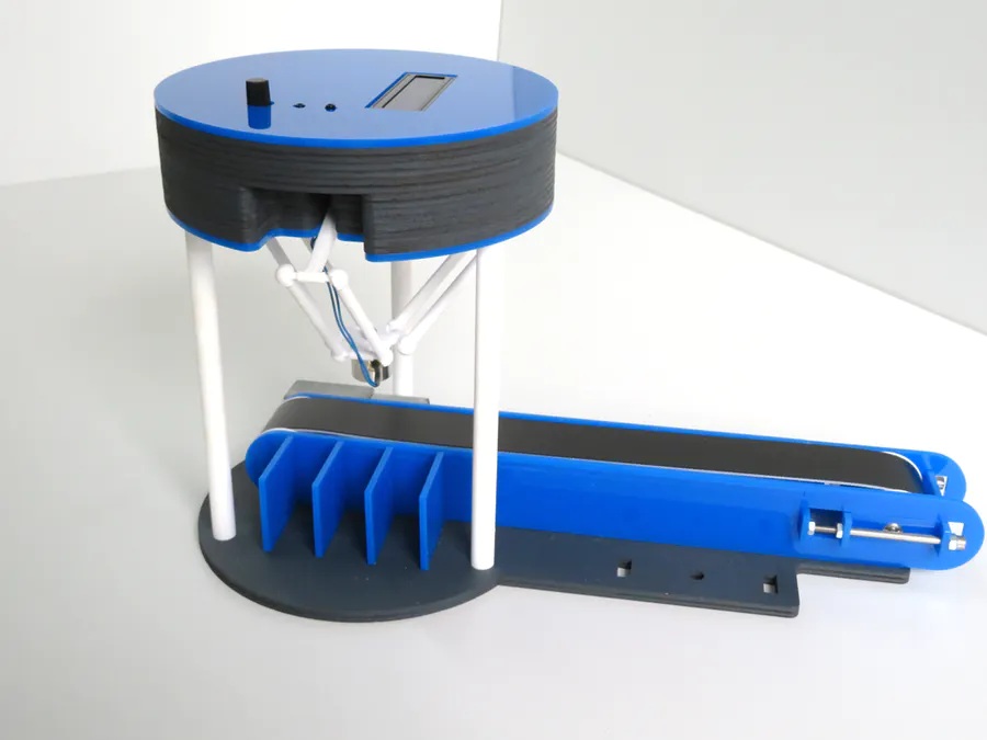 سیستم کانوایر با ربات دلتا